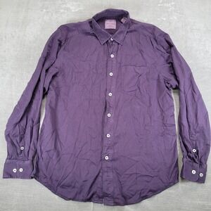 Tommy Bahama Jeans Mens Medium Purple Button Up Shirt Island Crafted